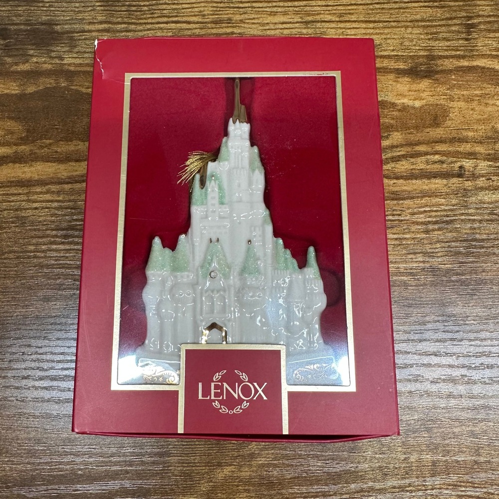 Lenox Disney 2022‎ Cinderella Castle Ornament Porcelain Gold Accents Boxed